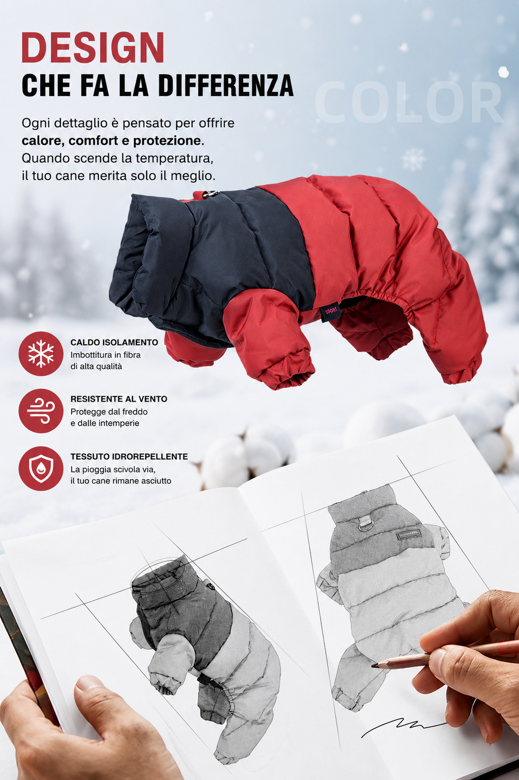 Cappottino Termico Impermeabile per Cani — Nobile