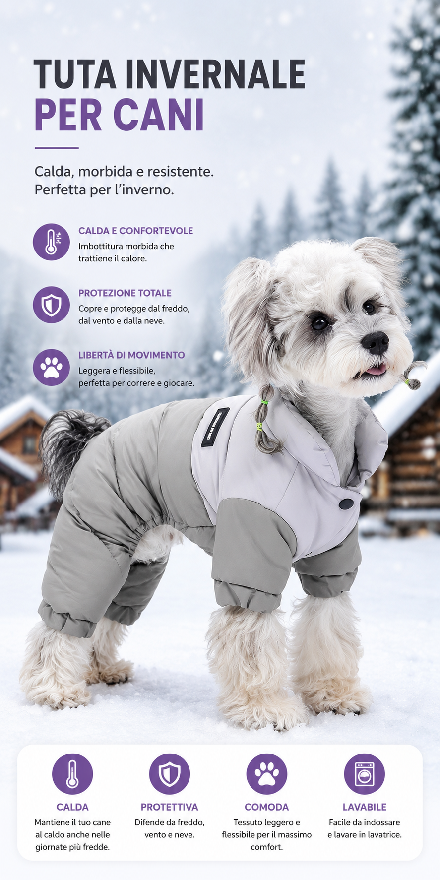 Cappottino Termico Impermeabile per Cani — Nobile