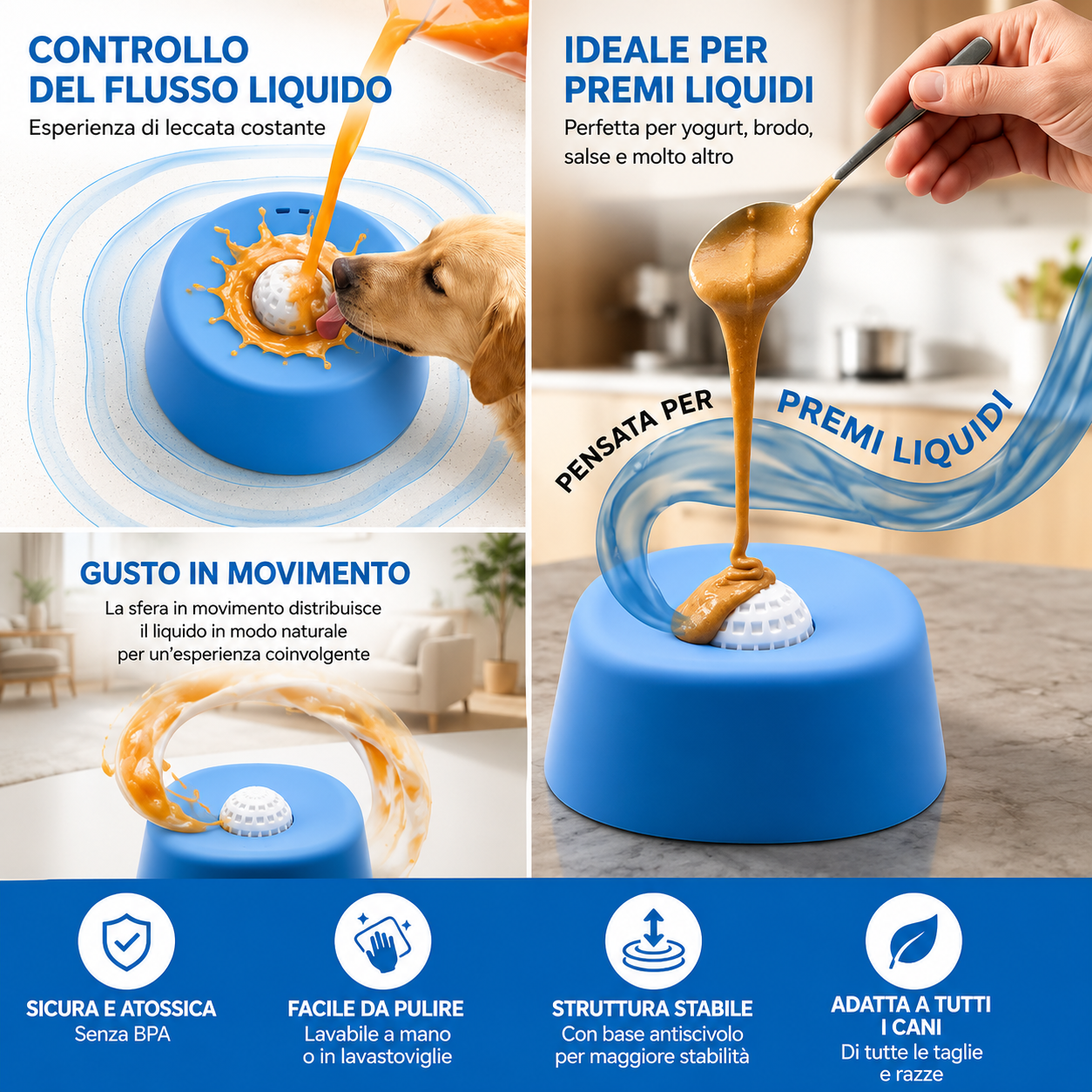 Ciotola Leccalecca Slow Feeder per Cani — Nobile