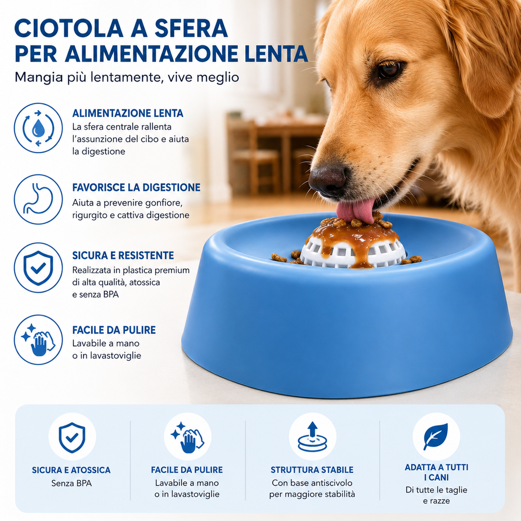 Ciotola Leccalecca Slow Feeder per Cani — Nobile