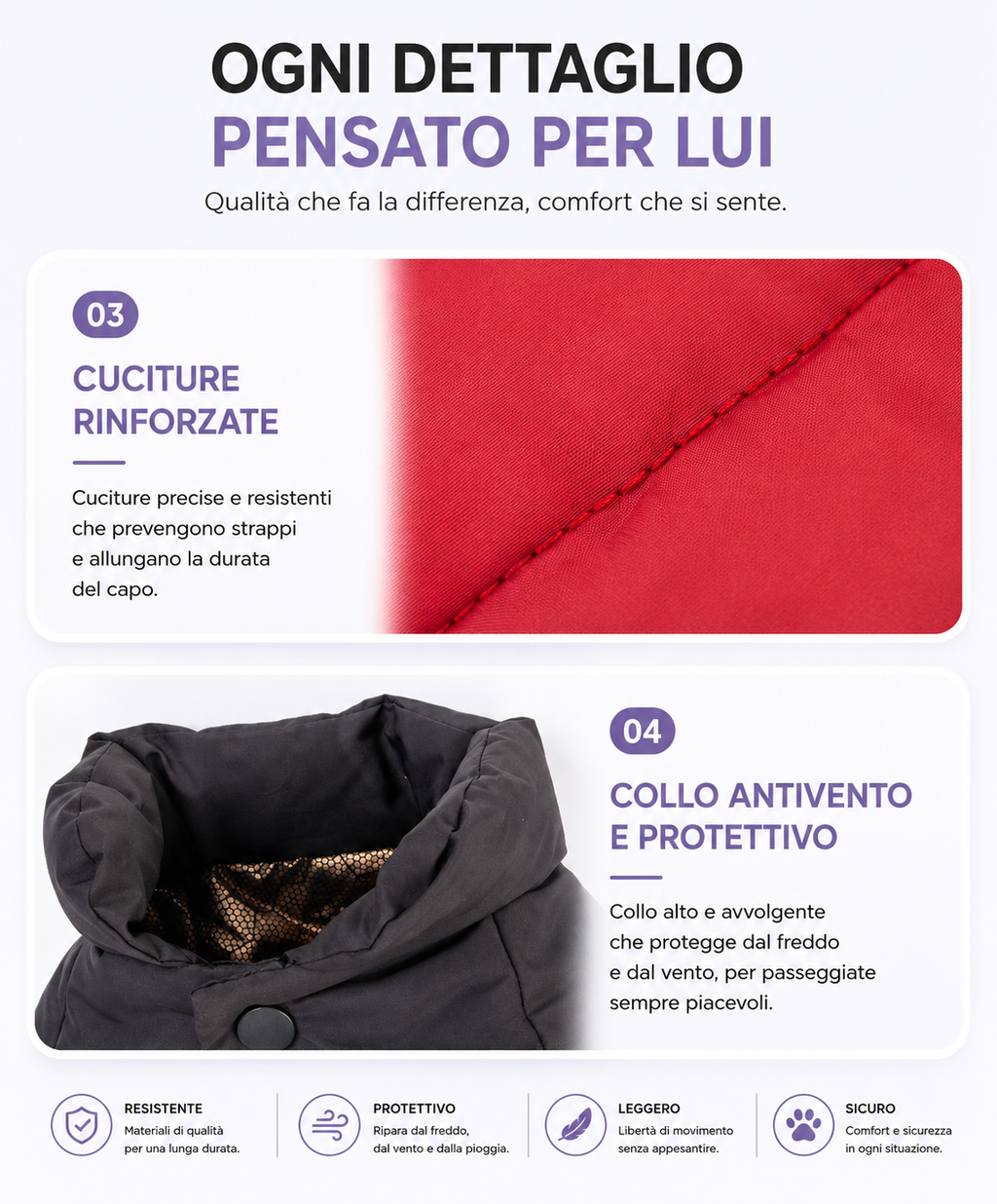 Cappottino Termico Impermeabile per Cani — Nobile