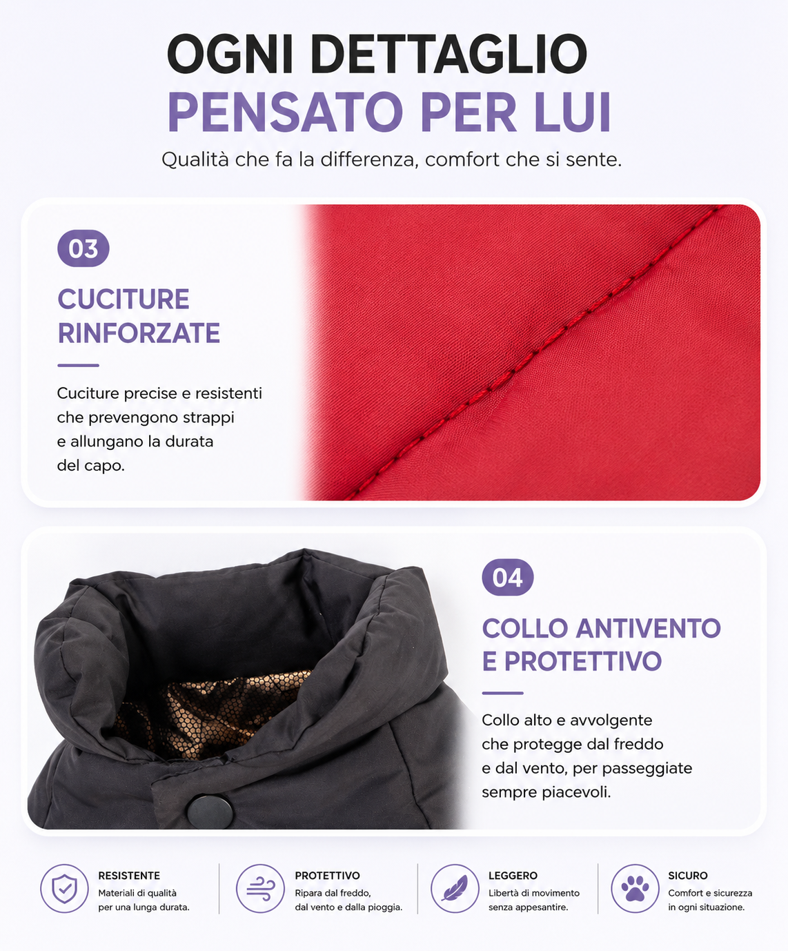 Cappottino Termico Impermeabile per Cani — Nobile